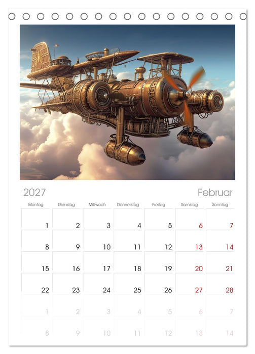 Steampunk Luftfahrt (CALVENDO Tischplaner A5H 2027)
