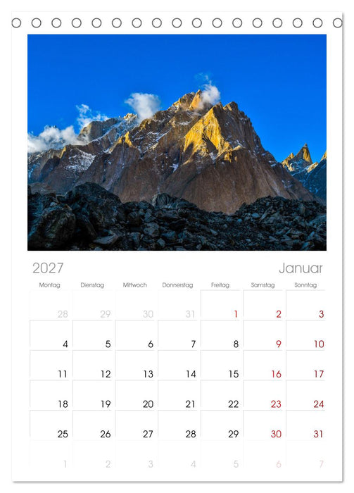 Berge des Karakorum (CALVENDO Tischplaner A5H 2027)
