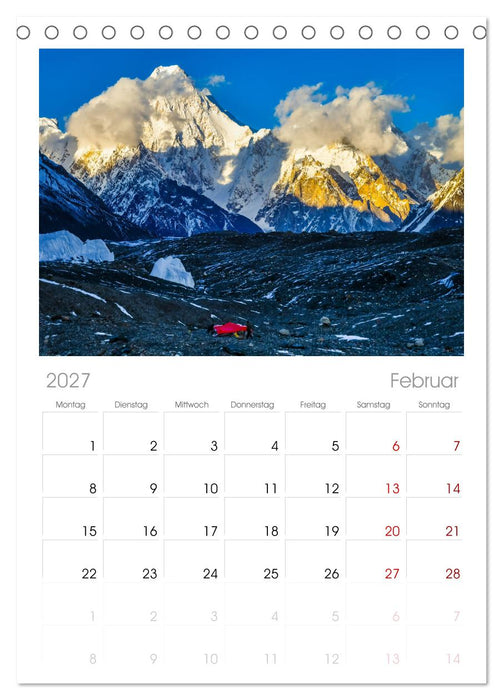 Berge des Karakorum (CALVENDO Tischplaner A5H 2027)