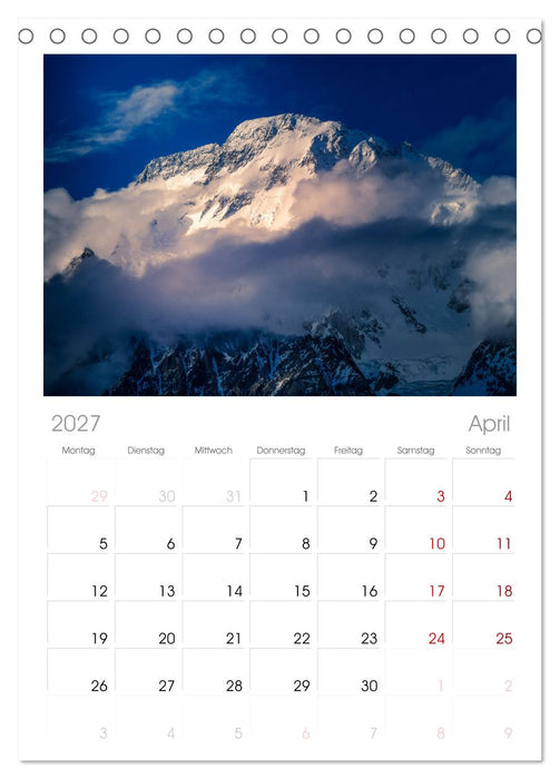 Berge des Karakorum (CALVENDO Tischplaner A5H 2027)