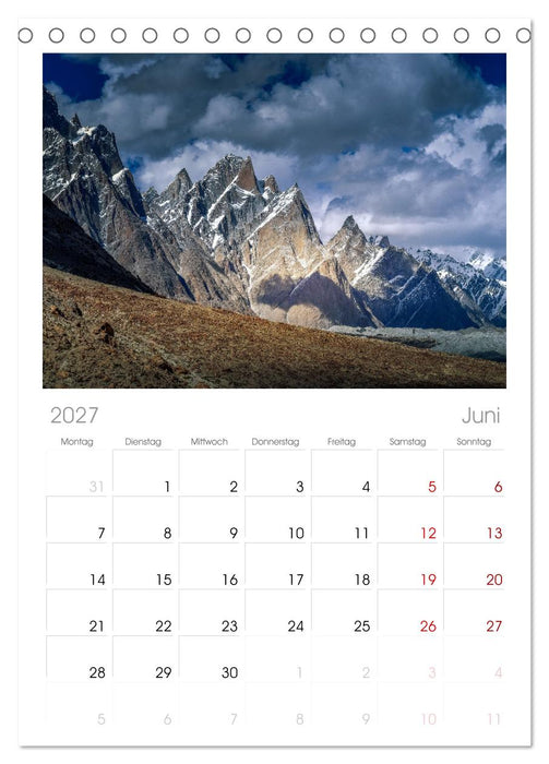 Berge des Karakorum (CALVENDO Tischplaner A5H 2027)