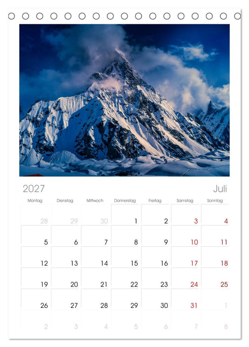 Berge des Karakorum (CALVENDO Tischplaner A5H 2027)