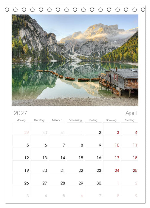 Faszination Dolomiten (CALVENDO Tischplaner A5H 2027)