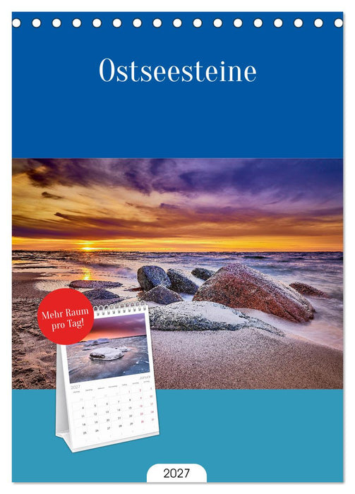 Ostseesteine (CALVENDO Tischplaner A5H 2027)