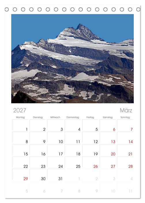 Der Großglockner 3798m (CALVENDO Tischplaner A5H 2027)