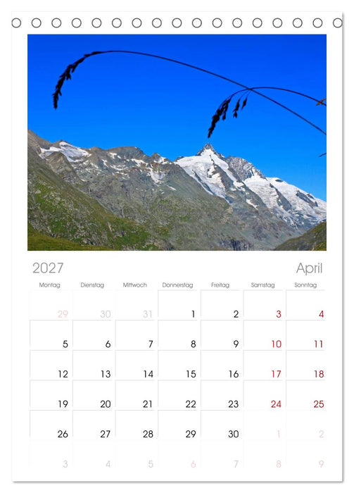 Der Großglockner 3798m (CALVENDO Tischplaner A5H 2027)