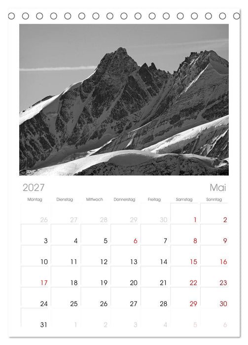 Der Großglockner 3798m (CALVENDO Tischplaner A5H 2027)