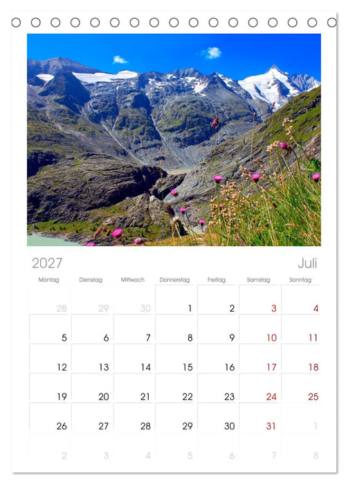 Der Großglockner 3798m (CALVENDO Tischplaner A5H 2027)