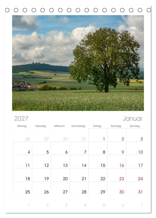 Stimmungsvolle Rhön (CALVENDO Tischplaner A5H 2027)