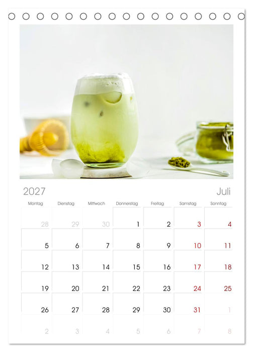 Matcha - Grüner Muntermacher (CALVENDO Tischplaner A5H 2027)