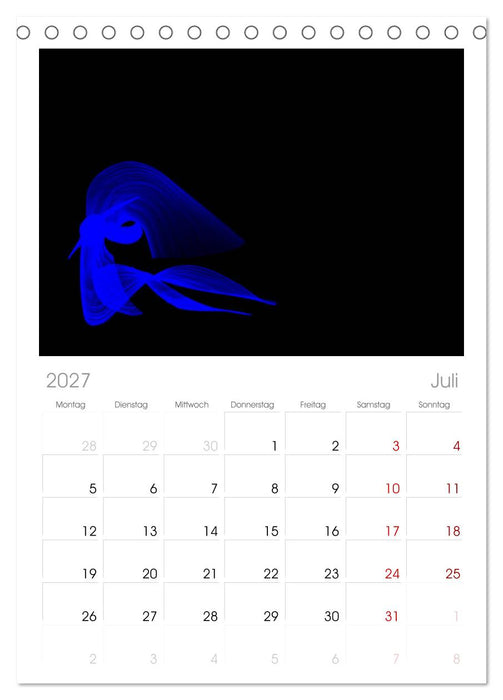 Minimalistisch (CALVENDO Tischplaner A5H 2027)