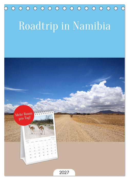 Roadtrip in Namibia (CALVENDO Tischplaner A5H 2027)