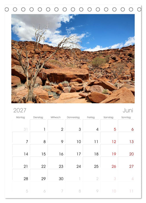 Roadtrip in Namibia (CALVENDO Tischplaner A5H 2027)