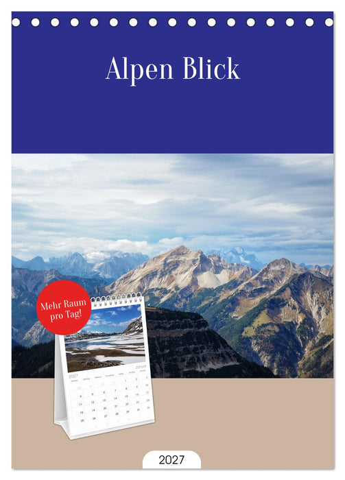 Alpen Blick (CALVENDO Tischplaner A5H 2027)