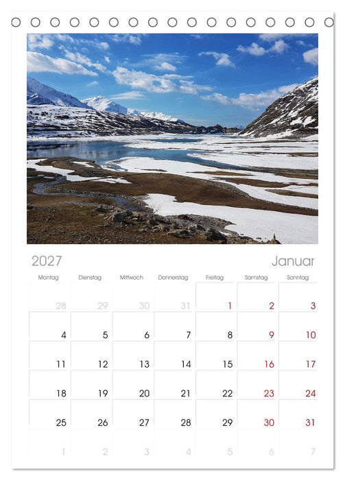 Alpen Blick (CALVENDO Tischplaner A5H 2027)