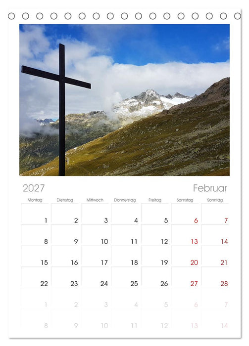 Alpen Blick (CALVENDO Tischplaner A5H 2027)