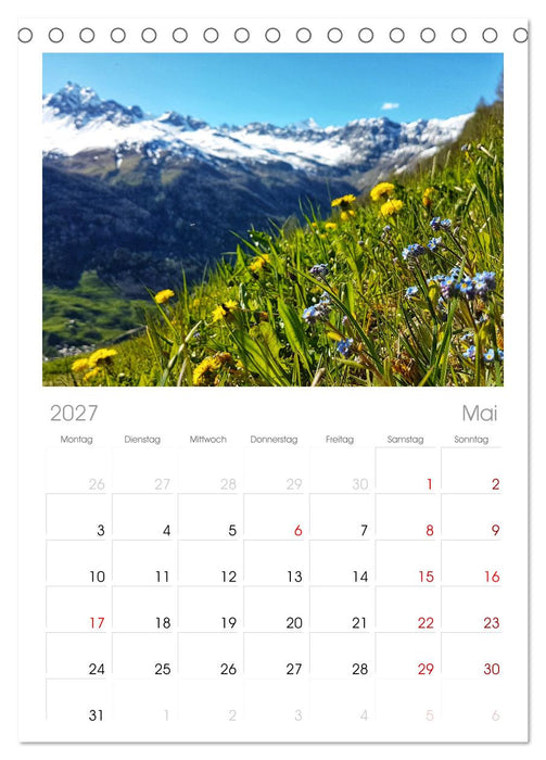 Alpen Blick (CALVENDO Tischplaner A5H 2027)