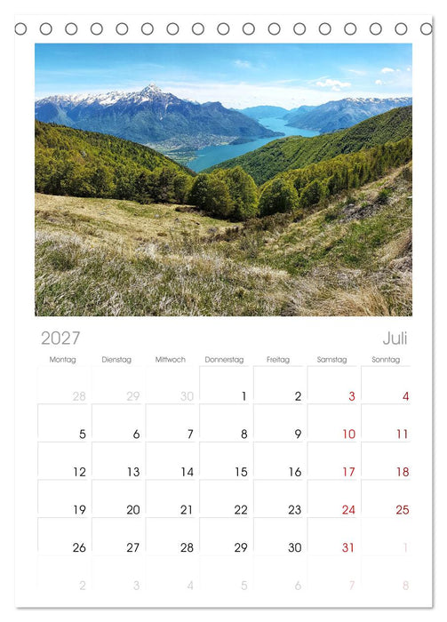 Alpen Blick (CALVENDO Tischplaner A5H 2027)