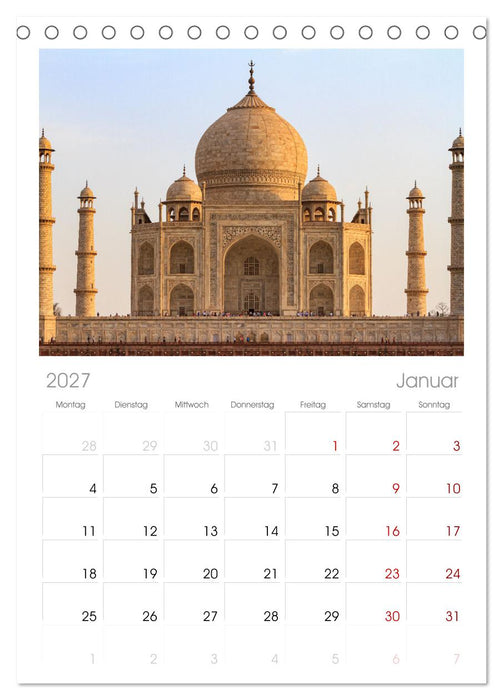Faszination Indien (CALVENDO Tischplaner A5H 2027)