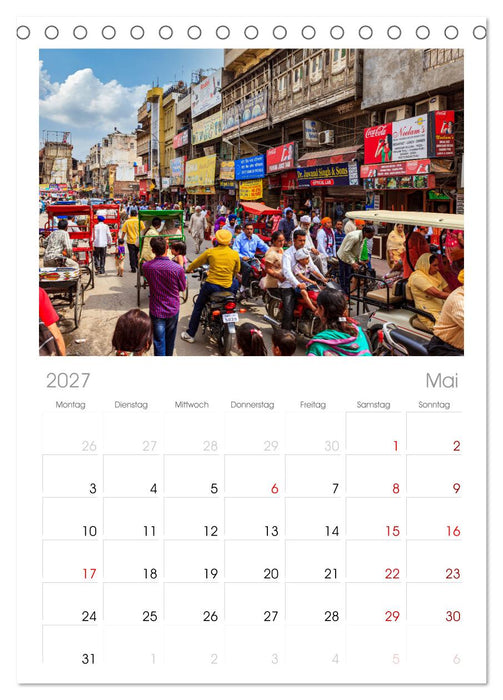 Faszination Indien (CALVENDO Tischplaner A5H 2027)