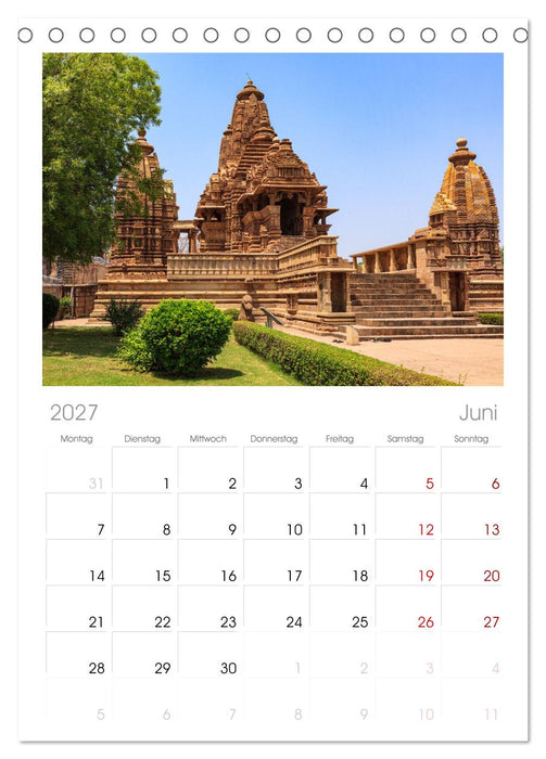 Faszination Indien (CALVENDO Tischplaner A5H 2027)