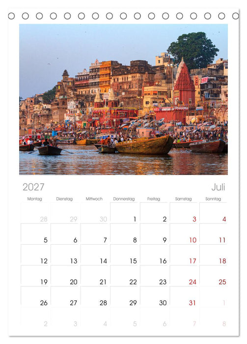 Faszination Indien (CALVENDO Tischplaner A5H 2027)