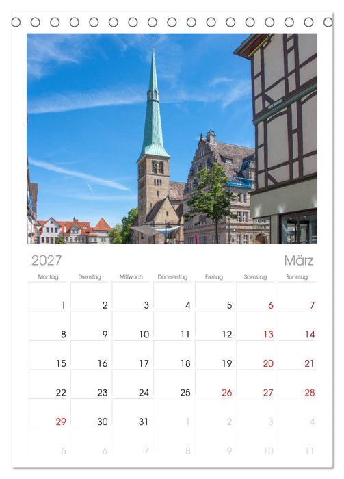 Historisches Hameln (CALVENDO Tischplaner A5H 2027)