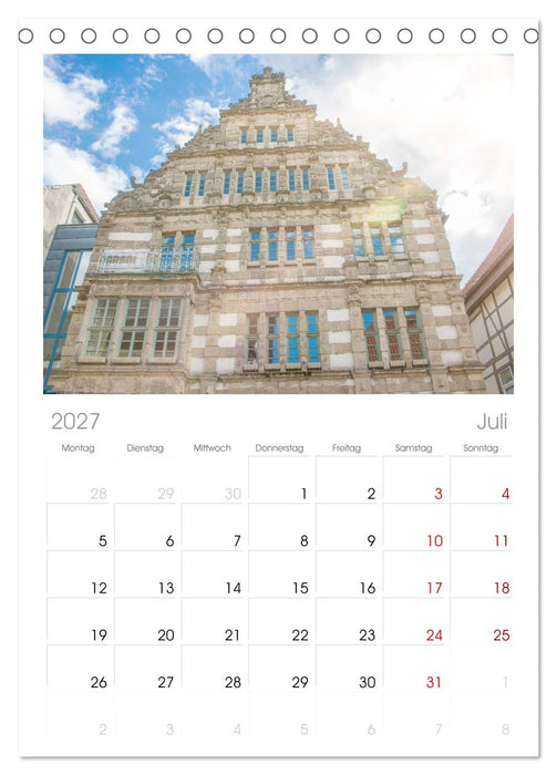 Historisches Hameln (CALVENDO Tischplaner A5H 2027)