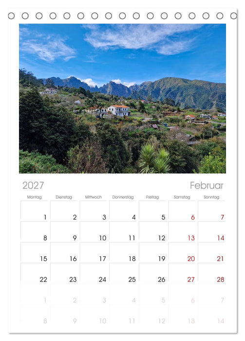 Frühlingstraum Madeira (CALVENDO Tischplaner A5H 2027)