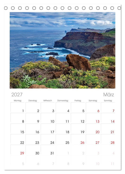 Frühlingstraum Madeira (CALVENDO Tischplaner A5H 2027)