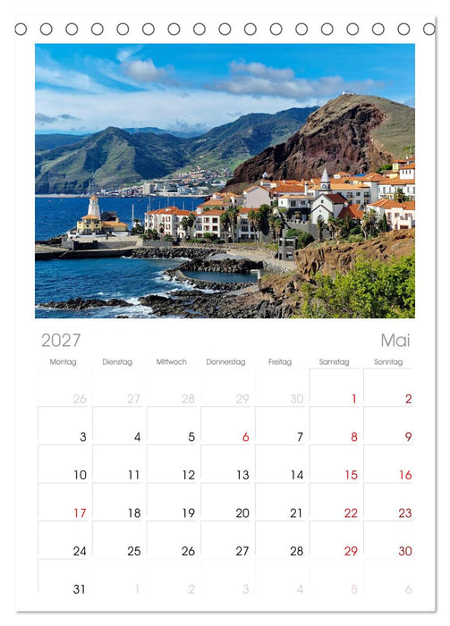 Frühlingstraum Madeira (CALVENDO Tischplaner A5H 2027)