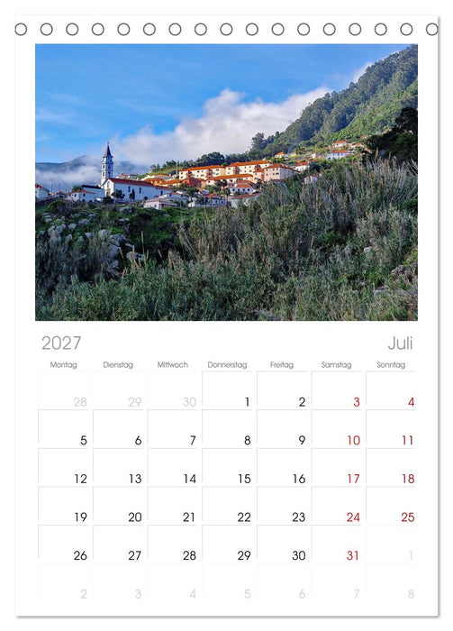Frühlingstraum Madeira (CALVENDO Tischplaner A5H 2027)