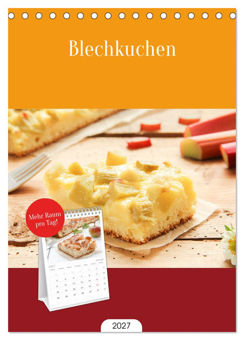 Blechkuchen (CALVENDO Tischplaner A5H 2027)