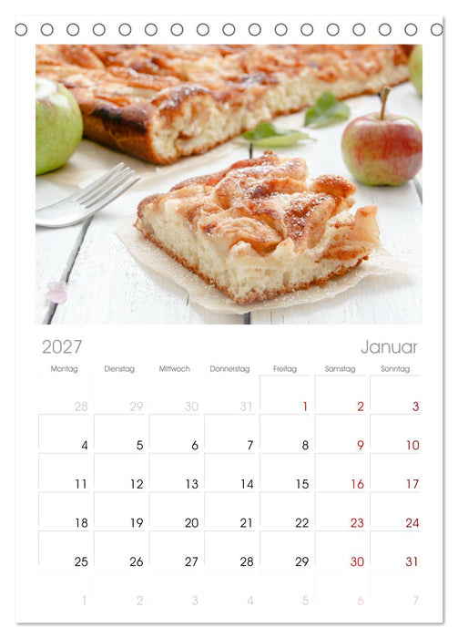 Blechkuchen (CALVENDO Tischplaner A5H 2027)