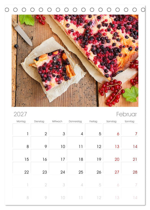 Blechkuchen (CALVENDO Tischplaner A5H 2027)
