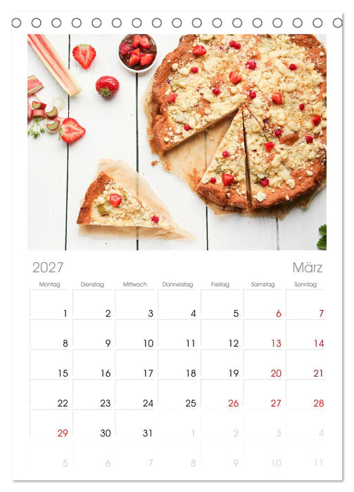 Blechkuchen (CALVENDO Tischplaner A5H 2027)