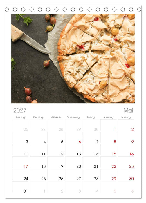 Blechkuchen (CALVENDO Tischplaner A5H 2027)