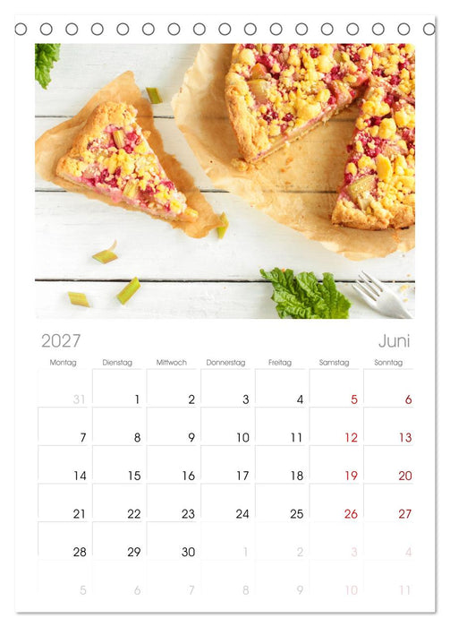 Blechkuchen (CALVENDO Tischplaner A5H 2027)