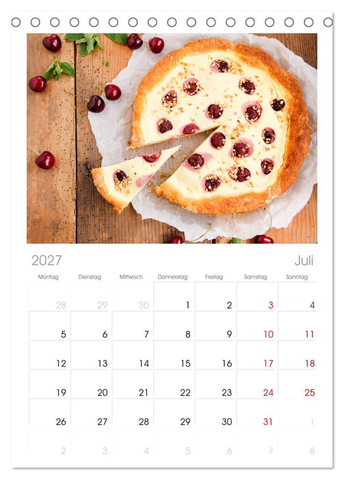 Blechkuchen (CALVENDO Tischplaner A5H 2027)