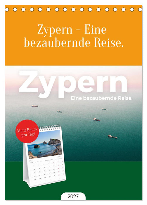 Zypern - Eine bezaubernde Reise. (CALVENDO Tischplaner A5H 2027)