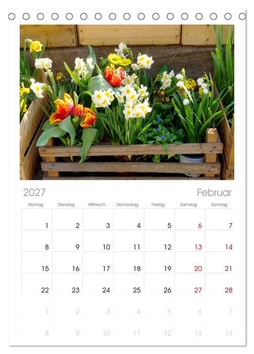 Urlaub im Garten (CALVENDO Tischplaner A5H 2027)