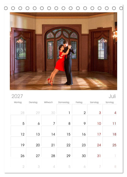 Tango eine Liebeserklärung (CALVENDO Tischplaner A5H 2027)