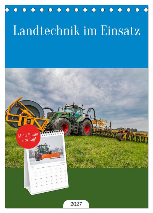 Landtechnik im Einsatz (CALVENDO Tischplaner A5H 2027)