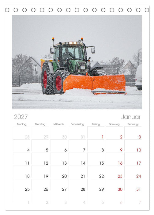 Landtechnik im Einsatz (CALVENDO Tischplaner A5H 2027)