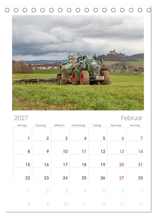 Landtechnik im Einsatz (CALVENDO Tischplaner A5H 2027)