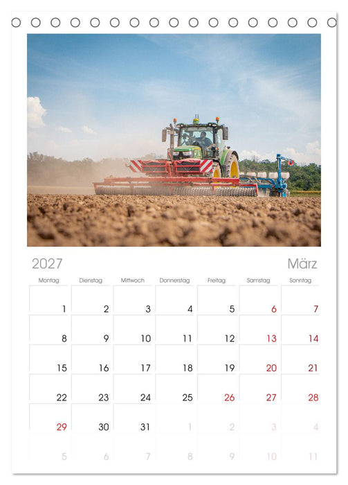 Landtechnik im Einsatz (CALVENDO Tischplaner A5H 2027)