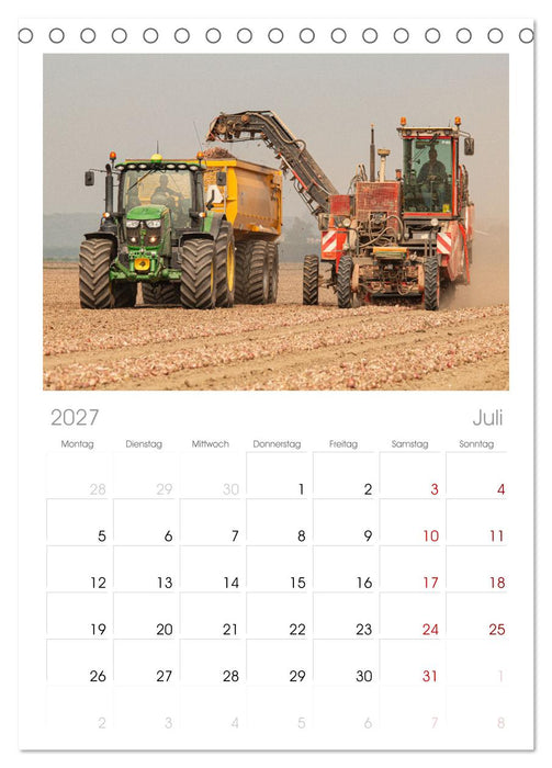 Landtechnik im Einsatz (CALVENDO Tischplaner A5H 2027)