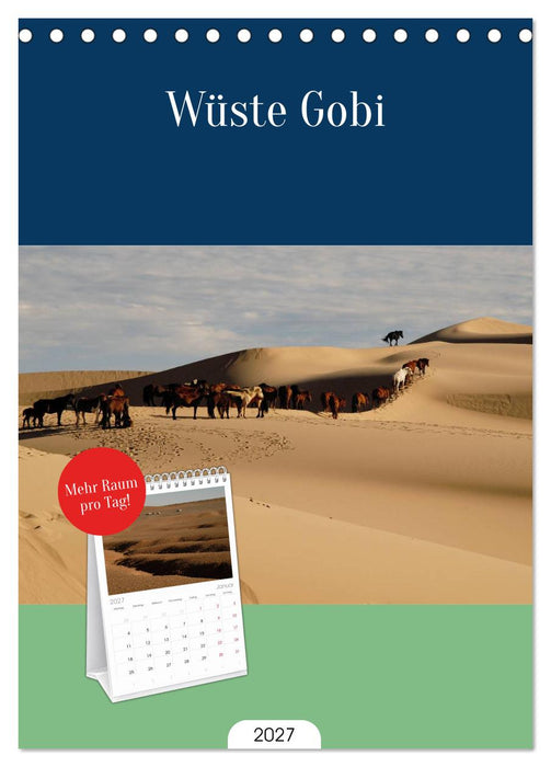 Wüste Gobi (CALVENDO Tischplaner A5H 2027)