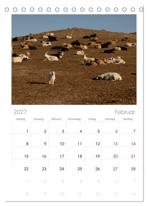 Wüste Gobi (CALVENDO Tischplaner A5H 2027)
