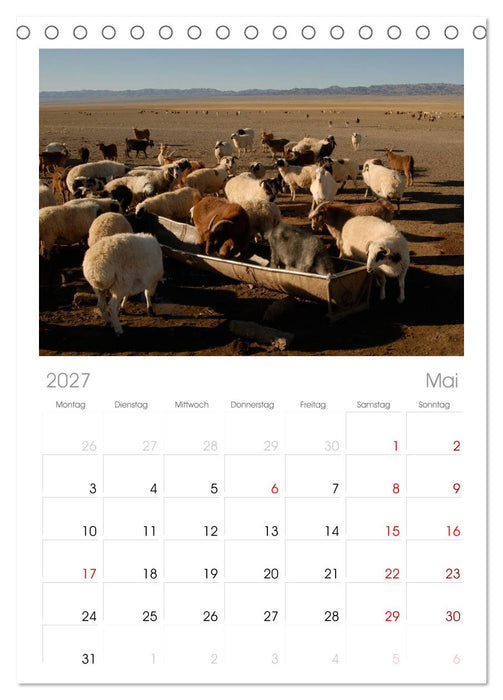 Wüste Gobi (CALVENDO Tischplaner A5H 2027)